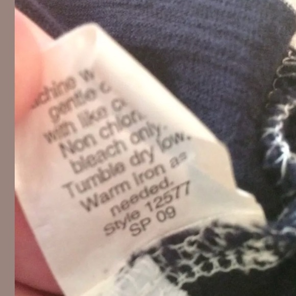 J. CREW Beach Striped Slub Top Hoodie Shirt Nautical Navy Blue White Blouse Knit - Picture 7 of 7